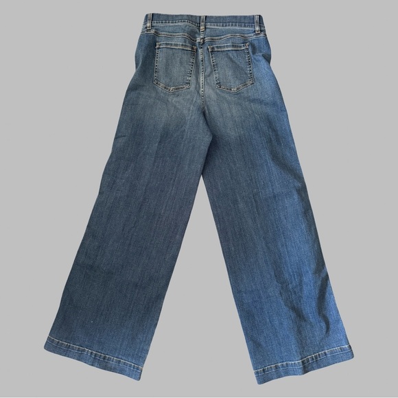 SPANX Women’s Shape Everywhere Seamed Front Wide-Leg Jeans - Picture 3 of 16